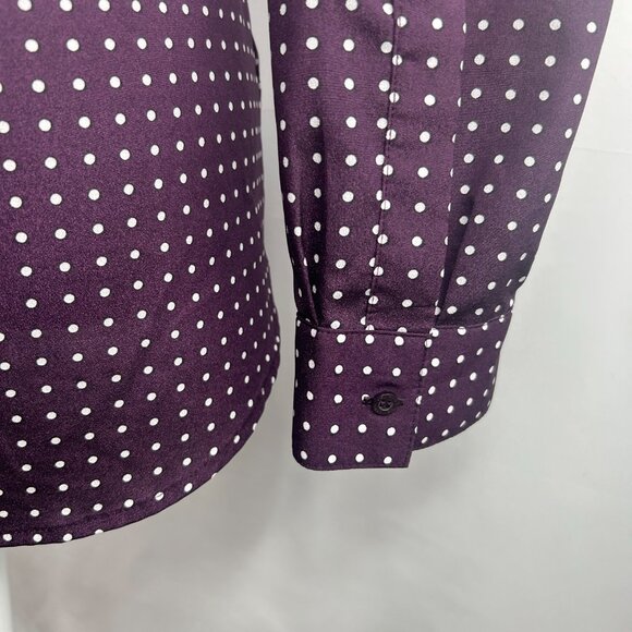 Calvin Klein retro chic polka dot plum blouse – Women's Medium - Picture 7 of 10